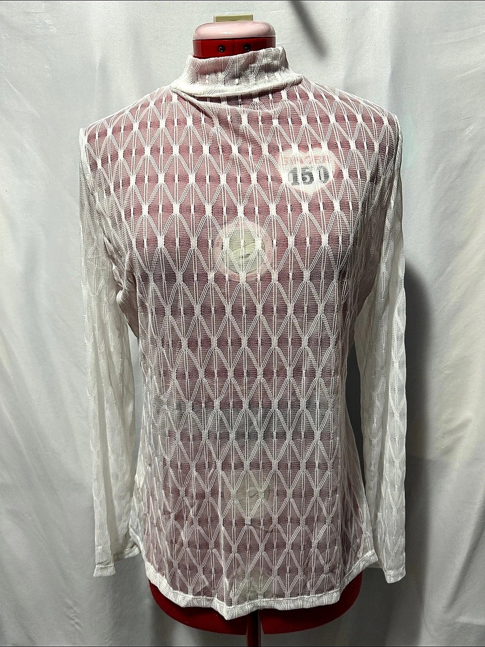 BemarRun Geometric Long Sleeve Tunic in Pink & White XL NWT